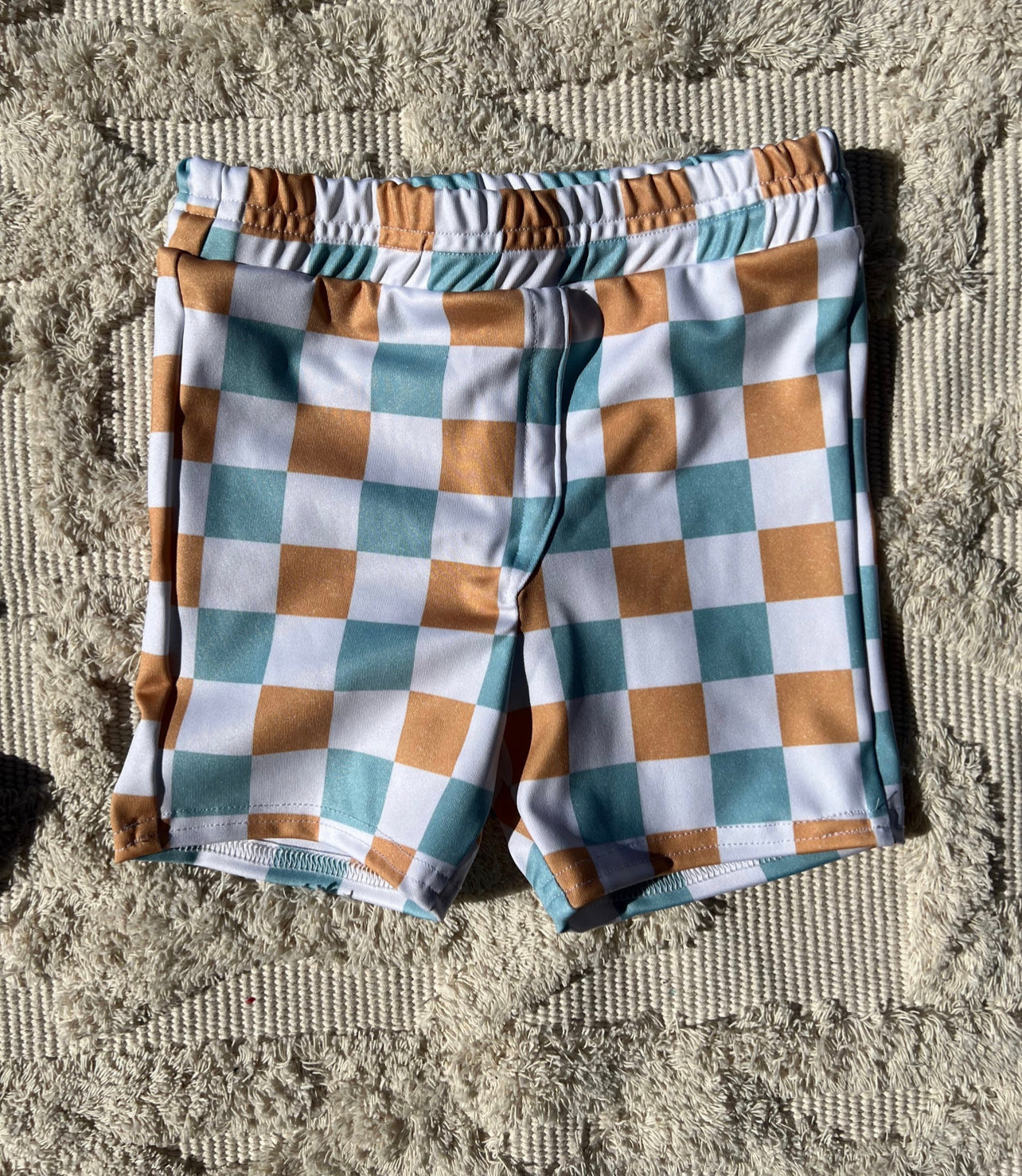 Checkered Euro Swim Shorts
